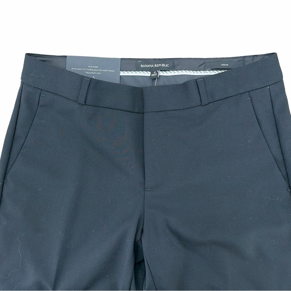 Banana Republic The Logan Fit Women’s Black Trousers Lightweight Wool Size 4 NWT - Picture 10 of 11